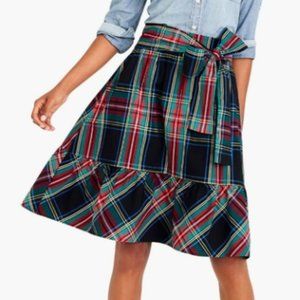 J. Crew Women's Big-bow Midi Skirt in Plaid